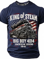 baratos Camiseta patriótica para veteranos-Homens Gíria engraçada Camiseta Manga Curta Camiseta Impressão 3D Gola Redonda Camisa Moda Casual Diário Rua Azul Preto Vermelho Verão Primavera Roupa S M L XL XXL XXXL 4XL