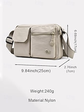 economico Borse a Tracolla-Borsa a tracolla da donna in nylon impermeabile, borsa da viaggio capiente e multicolore con molteplici tasche, tracolla regolabile, ideale per le vacanze e per tutti i giorni. &amp;sport all'aria aperta