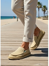 economico Scarpe Casual Slip-On-mocassini slip-on in tela da uomo – scarpe casual leggere e traspiranti per l'estate, la guida e le passeggiate in spiaggia