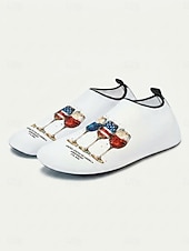 tanie Kobiety-Damskie patriotyczne buty do wody w kształcie kieliszka do wina – lekkie, szerokie, szybkoschnące, plażowe skarpetki w stylu amerykańskim, idealne na Dzień Niepodległości, plażę i basen &amp;sporty wodne