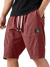 levne Neformální kraťasy-SoftFade™ Pánské šortky Letní šortky Casual šortky Kyselinově wash šortky Patchwork Kapsa Elastický pas Hladký Praný Komfort Prodyšné Délka po kolena Casual Outdoor Pláž Dovolená Móda