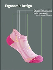 baratos Meias femininas-Meias femininas de cano curto, 6 pares, acolchoadas em algodão, para corrida, respiráveis e ideais para uso diário, academia, caminhada e fitness.
