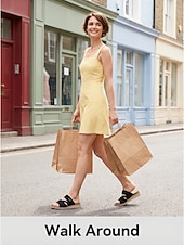abordables Sandalias Cómodas-Sandalias negras cómodas para mujer con soporte para el arco del pie - correa ajustable en ancho. Sandalias cómodas para todo el día con suela antideslizante para caminar y viajar. &amp;ropa informal