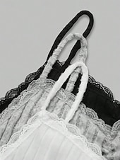 economico Serbatoio Semplice-Per donna Canotta A coste Tinta unica Elegante Caldo Spiaggia Senza Maniche Canotta Top corti Casuale Abbigliamento da vacanza Nero+Bianco+Grigio Estate