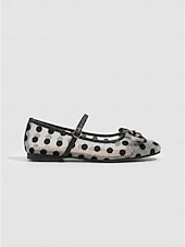 economico Ballerine da donna-Scarpe basse da donna in rete a pois - ballerine Mary Jane traspiranti con dettaglio a fiocco &amp;Cinturino alla caviglia per vacanze su isole, viaggi in crociera nel Mediterraneo &amp;visite turistiche
