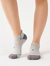 baratos Meias femininas-Meias femininas de cano curto, 6 pares, acolchoadas em algodão, para corrida, respiráveis e ideais para uso diário, academia, caminhada e fitness.