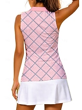 economico Camicia Donna-Per donna A quadri Top Maglietta sportiva Polo da golf Canotta Senza Maniche Floreale Bottoni UPF50+ Resistente ai Raggi UV Alta elasticità Traspirante Pallavolo Tennis Golf Colletto Collo ripiegato