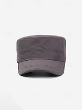 お買い得  メンズ帽子-メンズ速乾ポリエステル製調節可能日焼け防止フラットトップハット、ビーチバケーションや普段使いに最適なマルチカラー通気性キャップ &amp;アウトドアスポーツ