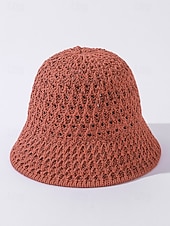 billige Ferietilbehør-dame vintage stråbøttehatt – håndvevd pustende solhatt, lett &amp;sammenleggbar, elegant strandhatt for sommerferier, reiser og utendørsaktiviteter