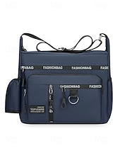 baratos Bolsas para Homem-Bolsa transversal masculina em nylon, bolsa de ombro com vários bolsos e porta-garrafa, mochila casual para atividades ao ar livre. &amp;uso diário