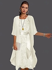 voordelige moeders wikkels-Effen Sjaals Jas Jacket Vrouwen Wrap Moeder's Bruiloft Gast Wraps Dames Elegante Halve Mouw Chiffon Wraps Met Effen Kleur Voor Avondfeest Lente  Herfst dress to impress