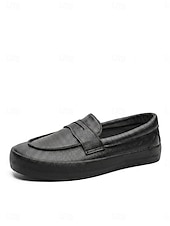 cheap Men-Men's Green Slip-On Loafers, Soft Comfortable Casual Resort Shoes for Outdoor Resort, Vacation Evenings, Smart Casual Wear and Holiday Outfits