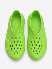 cheap Men-Men's Green Beach Clogs - Lightweight Breathable Slip-On Comfort Sandals - Casual Summer Shoes for Beach Vacation, Seaside Relaxing, Holiday Travel and Daily Leisure
