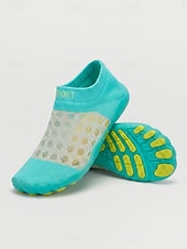 voordelige Vrouwen-Damesblauwe mesh waterschoenen met stippen – ademende, elastische gebreide, sneldrogende instapsneakers met een flexibele antislipzool voor strand, zwemmen, surfen en yoga. &amp; reis