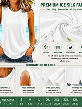billiga Enkel t-shirt-Dam Fukttransporterande Snabbtorkande T-shirt T-tröja Slät Stylish Klassisk Ärmlös Rund hals Vanliga toppar Ledigt Gym Sport Blå Svart Vit Ljusrosa Rodnande Rosa Sommar Vår