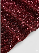 cheap A-Line Evening Dresses-A-Line Floor Length Formal Dresses Mother of the Bride Dress Evening Gown Formal Dress Elegant Glittering Sparkle Long Sleeve V Neck Wedding Formal Satin Sequined with Solid Color