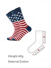 ieftine Accesorii-Șosete patriotice pentru bărbați - amestec de bumbac cu steagul SUA &amp;șosete cu model de bancnotă de un dolar pentru a 250-a aniversare a Americii, Ziua Independenței, sporturi în aer liber &amp;ținute