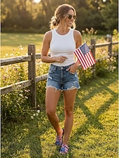 Women's Patriotic USA 250th Anniversary Sandals - American Flag Stars & Stripes Slide Slippers for 4th of July, Beach Vacation & BBQ Party