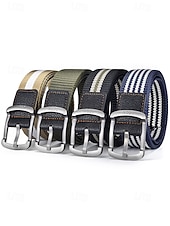voordelige Herenriemen-Stevige, verstelbare herenriem van polyester met gesp, duurzame riem in meerdere kleuren, ideaal voor strandvakantie of dagelijks gebruik. &amp;outdoor sportkleding