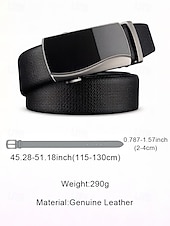 cheap Men's Belts-Men's Genuine Leather Ratchet Belt, Adjustable Dress Belt with Multiple Automatic Buckle Styles for Wedding Parties, Travel Vacation and Daily Casual Wear