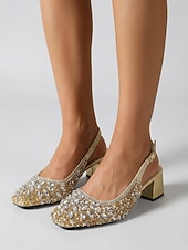 halpa Slingback-kengät-naisten kultaiset satiinikorkosandaalit - tyylikkäät perhosleikkauksella koristellut pukukengät strassikivillä &amp;nilkkahihna cocktail-juhliin, iltatanssiaisiin &amp;häävieras