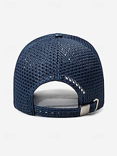 voordelige Herenhoeden-Heren mesh truckerpet - ademende polyester baseballpet met sterrenborduurwerk, verkrijgbaar in meerdere kleuren, verstelbare sluiting aan de achterkant voor buitenactiviteiten en reizen. &amp;dagelijkse