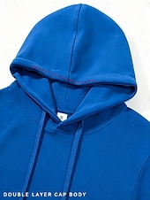 economico Felpe Semplici-Per donna Pullover Felpe con cappuccio Semplice Casual Manica Lunga Con Cappuccio Top Regolari Blu Nero Grigio Autunno