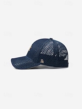 voordelige Herenhoeden-Heren mesh truckerpet - ademende polyester baseballpet met sterrenborduurwerk, verkrijgbaar in meerdere kleuren, verstelbare sluiting aan de achterkant voor buitenactiviteiten en reizen. &amp;dagelijkse