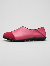 cheap Women's Flats-Women's Rose Pink Flats - Comfort Slip-On Shoes with Faux Suede Toe Cap and Flexible Non-Slip Sole, Casual Walking Shoes for Everyday Wear, Casual Work and Travel