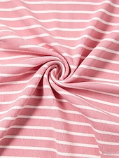 cheap Tank Tops &amp; Camis-Women's Vintage Striped Rib-knit Round Neck Ruched Sleeveless Tank Top Black Pink Summer Spring