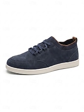 cheap Men-Men's Olive Casual Sneakers Lace-Up Lightweight Comfort Walking Shoes Soft Low Top Footwear for Outdoor Resort, Travel, Weekend Outings and Leisure Wear