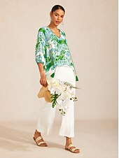 economico Bluse e camicie-Top in chiffon Mustang con grafica artistica