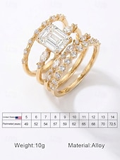 baratos Anéis Femininos-Conjunto de 4 anéis de cristal empilháveis para mulheres, estilo boho, banhados a ouro/prata, joias elegantes para praia e uso diário. &amp;roupa de festa