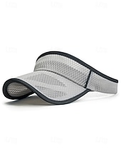 cheap Men's Hats-Men's Breathable Mesh Visor Cap Adjustable Sun Hat Lightweight Polyester Sports Golf Visor for Outdoor Fishing Running Tennis Beach Travel Summer UV Protection
