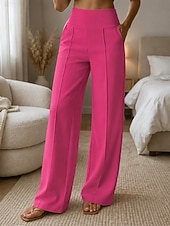  Femmes Manchon Anti UV Séchage rapide Jambe large Actif Mode Streetwear Longueur complète Taille haute Uni Confort Occasionnel Quotidien Voyage Violet Clair Blanche Rose Claire Rose rouge Ét
