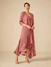  Dámské Pokrčí rameny Krajka Průsvitné Květinový Grafika Elegantní Tričkový Běžné topy Denní Svatební host Oblečení na dovolenou Prašná růže Léto Jaro