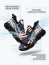 halpa Jalkapallokengät naisille-naisten isänmaalliset lenkkarit vuodelta 2026 - amerikkalaisen lipun kuviolliset nauhakengät, mukavat fanityyliset kengät jalkapallotapahtumiin &amp;jokapäiväinen käyttö