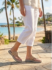 cheap Comfort Sandals-Women's Comfort Platform Slide Sandals, Cushioned Slip-On Sandals with Soft Footbed for Home, Travel &amp; Daily Wear