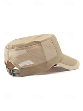 abordables Sombreros de hombre-Gorra militar de malla transpirable para hombre, de secado rápido, de poliéster, ajustable, para actividades al aire libre, verano, pesca, senderismo, viajes, golf, varios colores.