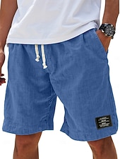 economico Classico-Per uomo Shorts Pantaloncini Estivi Shorts da Spiaggia Pantaloncini casual Coulisse Elastico in vita Simples Tinta unica Comodità Leggero Lunghezza al ginocchio Quotidiano All'aperto Abbigliamento