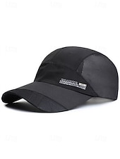 billiga Herrhattar-herr snabbtorkande nätkeps andningsbar polyester justerbar sommarhatt lätt utomhus golf fiske vandring resor sportkeps flera färger