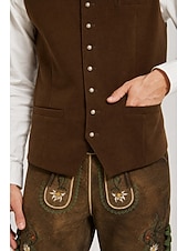 billige Trachten vest-Oktoberfest Trachten-vest Tradisjonell bayersk vest Broderi Høy krage Kinesisk Krave Tysk Alpint Arv Enger Herre Karneval Ølfestivalen Tradisjonell stil klut