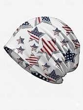 billige Tilbehør-Patriotisk bohemsk lue for kvinner &amp;halsmansjett, lett stretch polyester flermønstret USA-trykk sommerhodeplagg for USAs uavhengighetsdag, 4. juli, reise &amp;festivaler