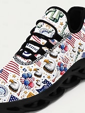  Scarpe da ginnastica slip-on da uomo con stampa patriottica e bandiera americana, leggere e traspiranti, perfette per il 4 luglio, il 250° anniversario degli Stati Uniti e le feste all'aperto.