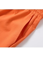 baratos Partes inferiores-Bermuda feminina de linho, estilo chino, ideal para o verão, férias, streetwear, casual, comprimento até o joelho, cintura média, lisa, com cordão, bolso, confortável, respirável, sem elasticidade, para uso diário, ao ar livre, na rua, branca.