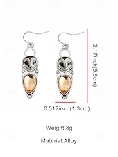 voordelige Damesoorbellen-Vintage uilenoorbellen voor dames, zilverkleurige legering dierensieraden, boho natuurgeïnspireerde hangende oorbellen voor volwassen vrouwen, zomerse casual kleding, tuinfeest, reiscadeau