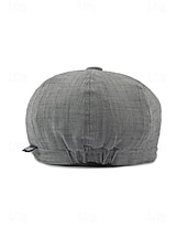 abordables Sombreros de hombre-Gorra ligera de verano para hombre, gorra de estilo newsboy de poliéster y algodón transpirable con ajuste elástico, gorra plana clásica para conducir, ideal para golf, viajes y actividades al aire