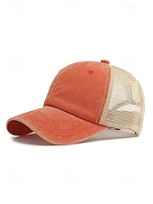 tanie Kapelusze damskie-Damska czapka typu trucker z siateczki bawełnianej, regulowana czapka baseballowa w wielu kolorach, oddychająca, letnia, codzienna czapka do noszenia w podróży, na plaży, na świeżym powietrzu i na co