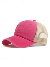tanie Kapelusze damskie-Damska czapka typu trucker z siateczki bawełnianej, regulowana czapka baseballowa w wielu kolorach, oddychająca, letnia, codzienna czapka do noszenia w podróży, na plaży, na świeżym powietrzu i na co