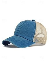 tanie Kapelusze damskie-Damska czapka typu trucker z siateczki bawełnianej, regulowana czapka baseballowa w wielu kolorach, oddychająca, letnia, codzienna czapka do noszenia w podróży, na plaży, na świeżym powietrzu i na co